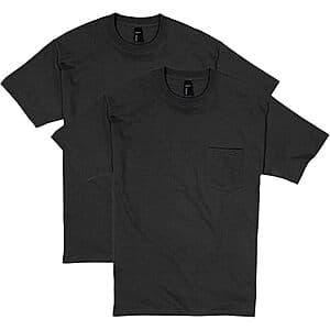 2-Pack Hanes Men's Beefy-T Heavyweight Cotton Pocket T-Shirts (2 Colors) $7.45