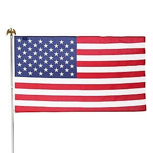 Valley Forge American Flag Kit (4.92' W x 3' H, Made In USA) $10 + Free S&H