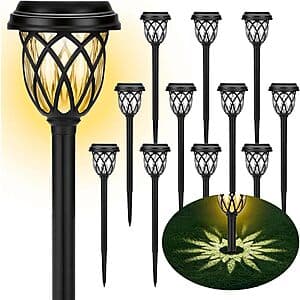 12-Pk ruhotili Waterproof Solar LED Outdoor Pathway Lights (Warm White) $27 + Free S&H