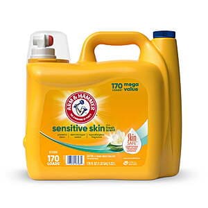 Select Accounts: 170-Oz Arm & Hammer Sensitive Skin Liquid Laundry Detergent $10 w/ S&S