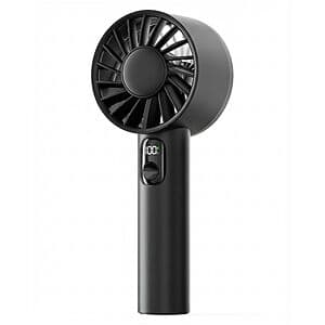 FrSara Rechargeable 3000mAh Portable Handheld 6-Speed Mini Fan (Black) $5