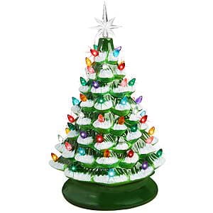 15" Best Choice Products Ceramic Pre-lit Hand-Painted Christmas Tree (3 Colors) $30 + Free Shipping
