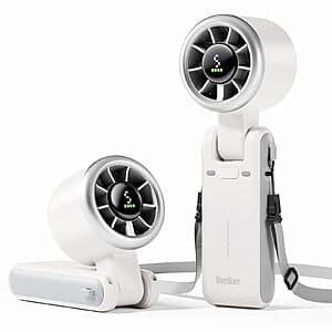 Diveblues 4000mAh USB-C Rechargeable Foldable Handheld Turbo Fan (2 Colors) $7.90