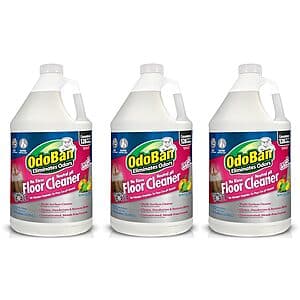 3-Pk 1-Gal OdoBan Pet Solutions Floor Cleaner Concentrate (Splash O' Citrus) $16.65
