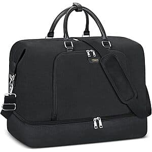 TIBES Travel Weekender Bag w/ Shoe Compartment $18