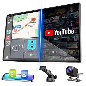 9" LAMTTO Apple CarPlay Screen w/ Backup Camera & Streaming Apps $74.10 + Free S&H