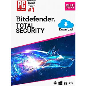 2-Yrs Bitdefender Total Security 2025 Software (10 Devices/Digital Download) $35