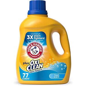 100.5oz Arm & Hammer Plus OxiClean Liquid Laundry Detergent (Fresh Scent) $4.90 w/ Subscribe & Save