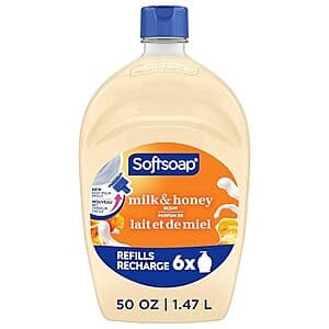 50-Oz Softsoap Milk & Honey Scented Liquid Hand Soap Refill $3.70