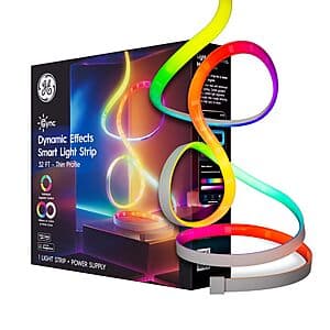 32' GE Cync Dynamic Effects Indoor Smart LED Light Strip $22