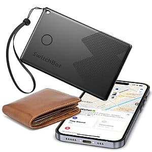 SwitchBot Wallet Tracker Card for Apple Find My App (iOS Only) $10