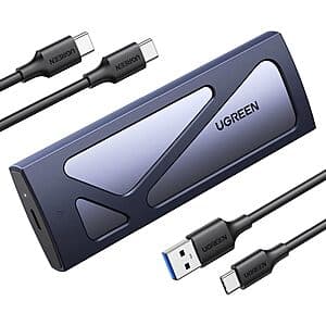 UGREEN 10Gbps USB C External M.2 NVMe SSD to USB Tool-Free Enclosure $16