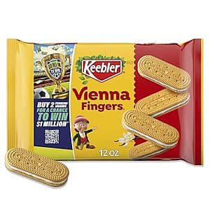 12-Oz Keebler Vienna Fingers Creme Filled Sandwich Cookies 3 for $5.50 w/ S&S