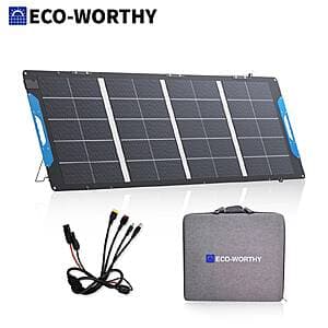ECO-WORTHY 200W Bifacial Portable Solar Panel For RVs, Camping, & Travel $98.95