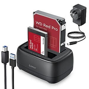 ORICO Dual Bay SATA External Hard Drive Docking Station w/ Cloning $20 + Free S&H