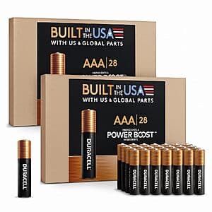 2-Ct 28-Pk DURACELL Coppertop AAA Alkaline Batteries $25.95