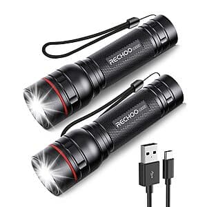 Prime Members: 2pk RECHOO Rechargeable 1000 Lumen LED Flashlights $9.60 + Free S&H
