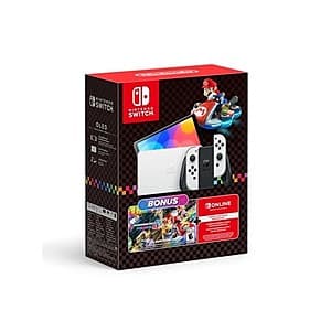 Refurb: Nintendo Switch OLED Mario Kart 8 Deluxe Bundle $270 + Free S&H w/ Amazon Prime