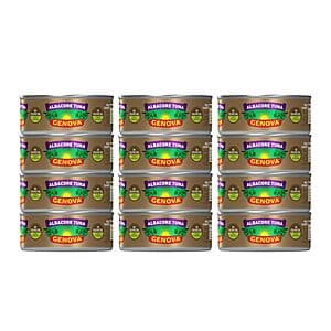 Select Accounts: 12-Pk 5-Oz Genova Premium Low Sodium Albacore Tuna in Olive Oil $18.65 or Less w/ S&S