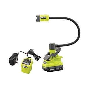 RYOBI ONE+ 18V Cordless Flexible LED Clamp Light Kit w/ 1.5 Ah Battery & Charger $28.45 + Free S&H