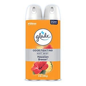 2-Pack 8-Oz Glade Air Freshener Room Spray (Hawaiian Breeze) 2.85 w/ Subscribe & Save