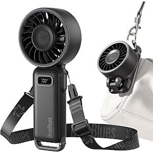 Diveblues 100-Speed Rechargeable Foldable Handheld Turbo Fan $9.60