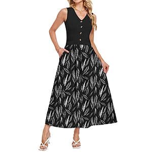 Molerani Women's Sleeveless V-Neck Maxi Dress w/ Pockets (various) $9.45