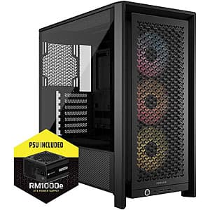 Corsair Frame 4000D Tempered Glass ATX Mid Tower Case w/ RM1000e PSU $160 + Free Shipping