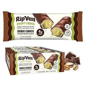 12-Pk Rip Van Dubai Pistachio Creme w/ Kunafa Crispy Chocolate Snack Bars $8.40 w/ S&S