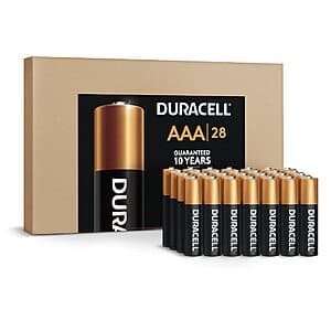 Used Like New: 28-Ct Duracell Coppertop AAA Alkaline Batteries $6.25