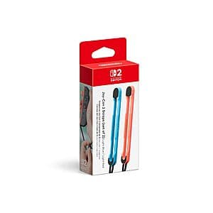 Official Nintendo Joy-Con 2 Straps (Light Blue/Red) $10