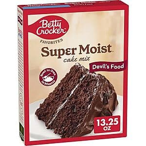 13.25-Oz Betty Crocker Favorites Super Moist Devil's Food Cake Mix $0.95 w/ Subscribe & Save