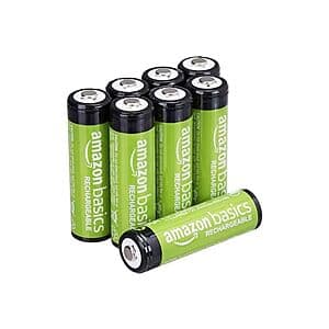 8-ct 2000mAh Amazon Basics Rechargeable AA NiMH Batteries $6 + Free Shipping w/ Prime