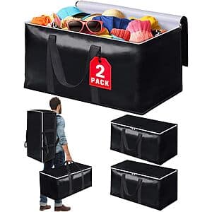 2-Pk 33-Gal. StoreHappily Heavy-Duty Moving Bags w/ Backpack Straps $10