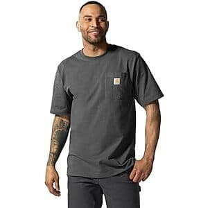 Carhartt Men's K87 Pocket T-Shirt (Carbon Heather) $13.65