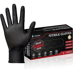 100-ct PROMEDIX P 6-Mil Heavy Duty Latex-Free Non-Sterile Disposable Nitrile Gloves $9.50