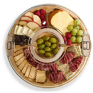 Cook With Color Round Bamboo Cutting Board with Locking Lid (2 Shapes) $11.95