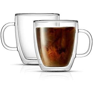 2-Ct 13.5-Oz JoyJolt Savor Double Wall Insulated Coffee Mugs $10.95