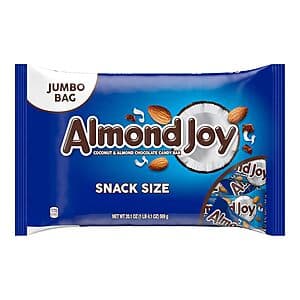 20.1-Oz Almond Joy Jumbo Bag Snack Size Coconut & Almond Chocolate Candy Bars $3.80 w/ Subscribe & Save
