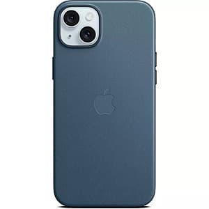 Apple FineWoven Case w/ MagSafe for iPhone 15 Plus (Pacific Blue) $6 + Free Shipping