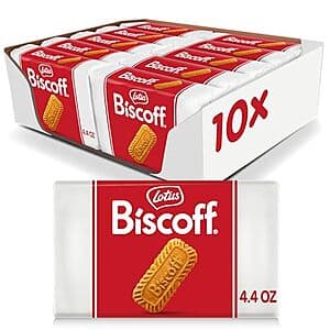 10-Pk 4.4-Oz Lotus Biscoff Caramelized Biscuit Cookies $8.90 w/ S&S