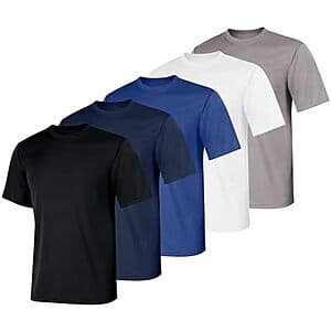 5-Pack Hanes Men's Cool DRI Performance T-Shirts (Select Colors/Sizes) $21.50