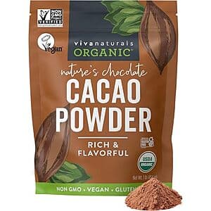 Select Accts: 1-Lb Viva Naturals Organic Unsweetened Cacao Powder $9.20 & More w/ S&S