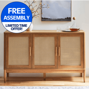 60" Better Homes & Gardens Springwood Caning Sideboard (Light Honey Finish) $166 + Free Shipping