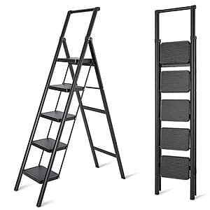 5-Step Tatayosi Steel Folding Step Stool Ladder $51.30 + Free S&H