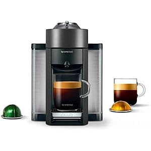 Nespresso Vertuo Programmable Coffee & Espresso Maker w/ Capsule Assortment $131 + Free S&H