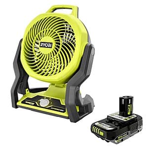 RYOBI One+ Cordless Hybrid 7-1/2" Fan + 2.0Ah High Performance Battery $60 + Free S&H