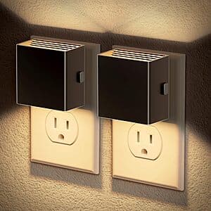 2-Ct JandCase Dimmable Plug-In Night Lights w/ Dusk-to-Dawn Sensor $4.20