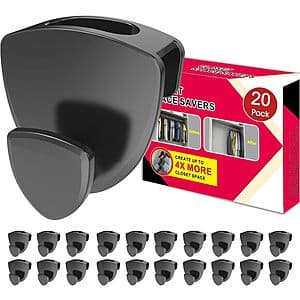 Latoxcaa Heavy Duty Space Saver Hangers Connector Hooks (Black) from $6.15