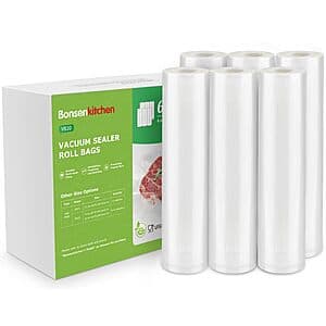 6-Count Bonsenkitchen 8" x 16' Vacuum Sealer Rolls $9.85